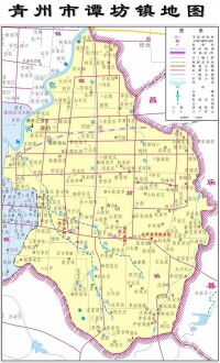 青州市譚坊鎮地圖（與鄭母鎮合併后新地圖）