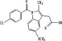 吲哚美辛結構式