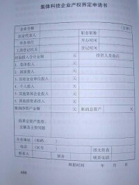 集體科技企業產權界定申請書