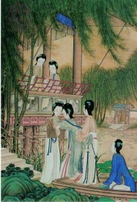 仕女圖[清代焦秉貞創作絹本設色畫]