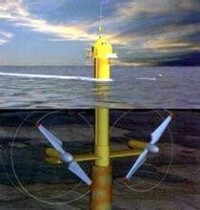 海流能發電示意圖