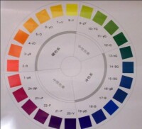 色相環、明度軸和純度圖
