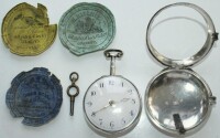 1804年英國喬治三世三重殼芝麻鏈銀懷錶