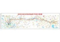 合肥至武漢鐵路線路平面示意圖