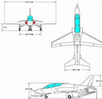 T-45“蒼鷹”三視圖