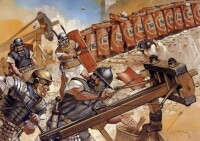 肉搏戰開始前 羅馬人已經遭到了大量投射武器的殺傷