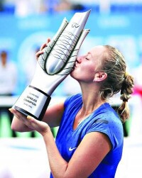 首屆武漢網球公開賽女單冠軍的科維托娃