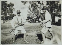 滇軍第六十軍士兵正在練習拼殺刺刀