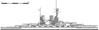 巴伐利亞級戰列艦側視線圖
