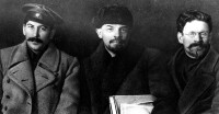 從左至右：斯大林，列寧，加里寧