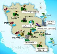 彭亨旅遊地圖