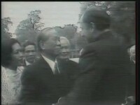 1985年的黎筍（中）會見印度總理拉-甘地