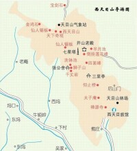 西天目山導遊圖