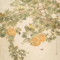 1《家園·暖秋》紙本設色 125cmX125cm