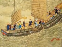 康熙游江南坐的中國帆船
