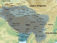 吐蕃帝國全盛時期版圖（約792年至805年）