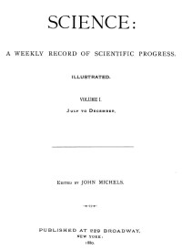 覆蓋科學雜誌第一卷的科學於1880年。