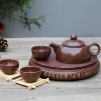 木魚石整套茶具
