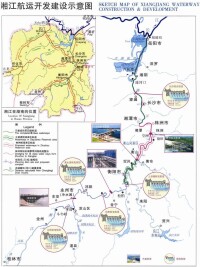 湘江航運開發建設示意圖