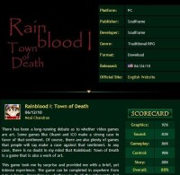 RPGfans對《雨血1：死鎮》的評價
