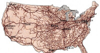 美國主要公鐵聯運樞紐站分布圖