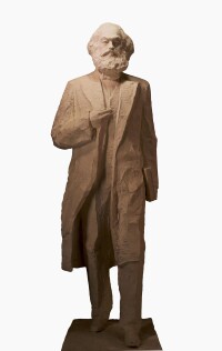 20171129拍攝吳館長創作2.5米高石膏效果中稿《馬克思》雕塑作品