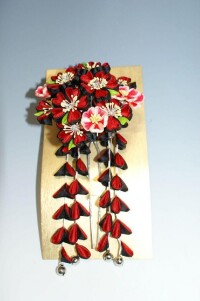 日本絹花花簪