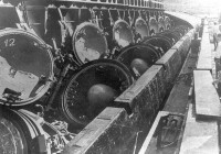 949型巡航導彈核潛艇打開的導彈發射筒