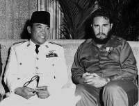 1960年在古巴與卡斯特羅會面