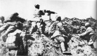 1940年，獅腦山大戰中八路軍的機槍陣地
