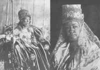 孟尼利克二世和皇后泰圖