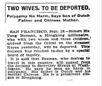 紐約時報1908年報道何東生父是荷蘭人