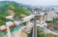 漢十高鐵橋樑轉體施工