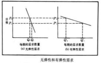 圖1　無彈性和有彈性需求