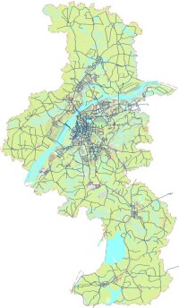 南京公交線網圖（截至2015年）
