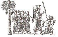 描繪岡比西斯二世征服埃及的波斯繪畫