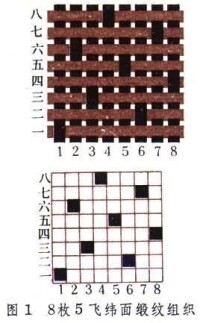 緞紋組織結構圖