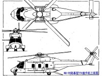 TTH運輸型直升機三視圖