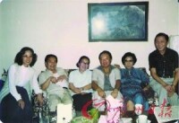 1980-10，香港胡金銓家，左2胡、右1蕭