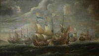 1650年繪製的唐斯海戰油畫