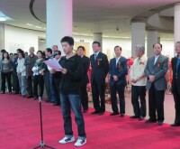 王恆在首屆陝西省大學生書法展開幕式發言