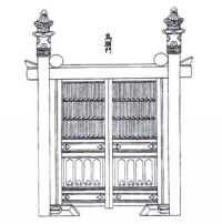 宋《營造法式》中的烏頭門圖