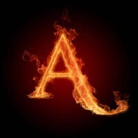 燃燒的大寫字母A