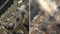 福島核電站爆炸時情景