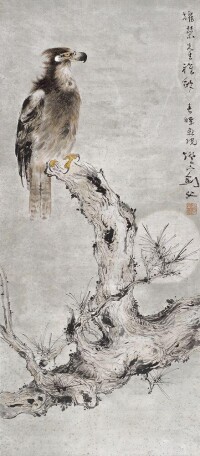 《松鷹圖》（高劍父）