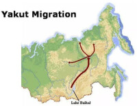 雅庫特人遷徙路線圖