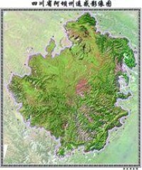 阿壩州遙感影像圖