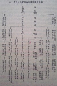 五代以內直系血親及旁系血親圖