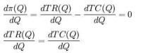 利潤極大化必要條件是π對Q一階導數為零