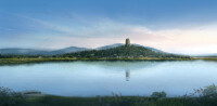 玉龍湖自然風景圖片